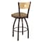 Holland Bar Stool Co 25" Swivel Counter Stool, Bronze Finish, Nat Back, Canter Sand Seat 83025BZNatMplB013 - alternate 3